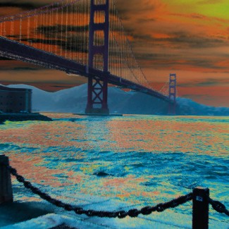 Golden-Gate-Bridge-San-Francisco-CA-Solarization
