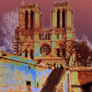 NotreDameParisSolarizedExtrusion